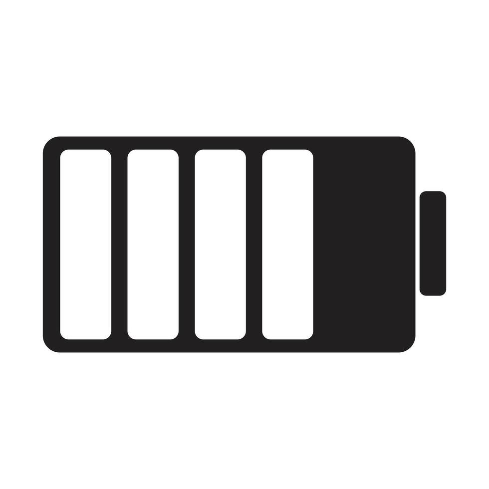 battery phone icon on white background vector