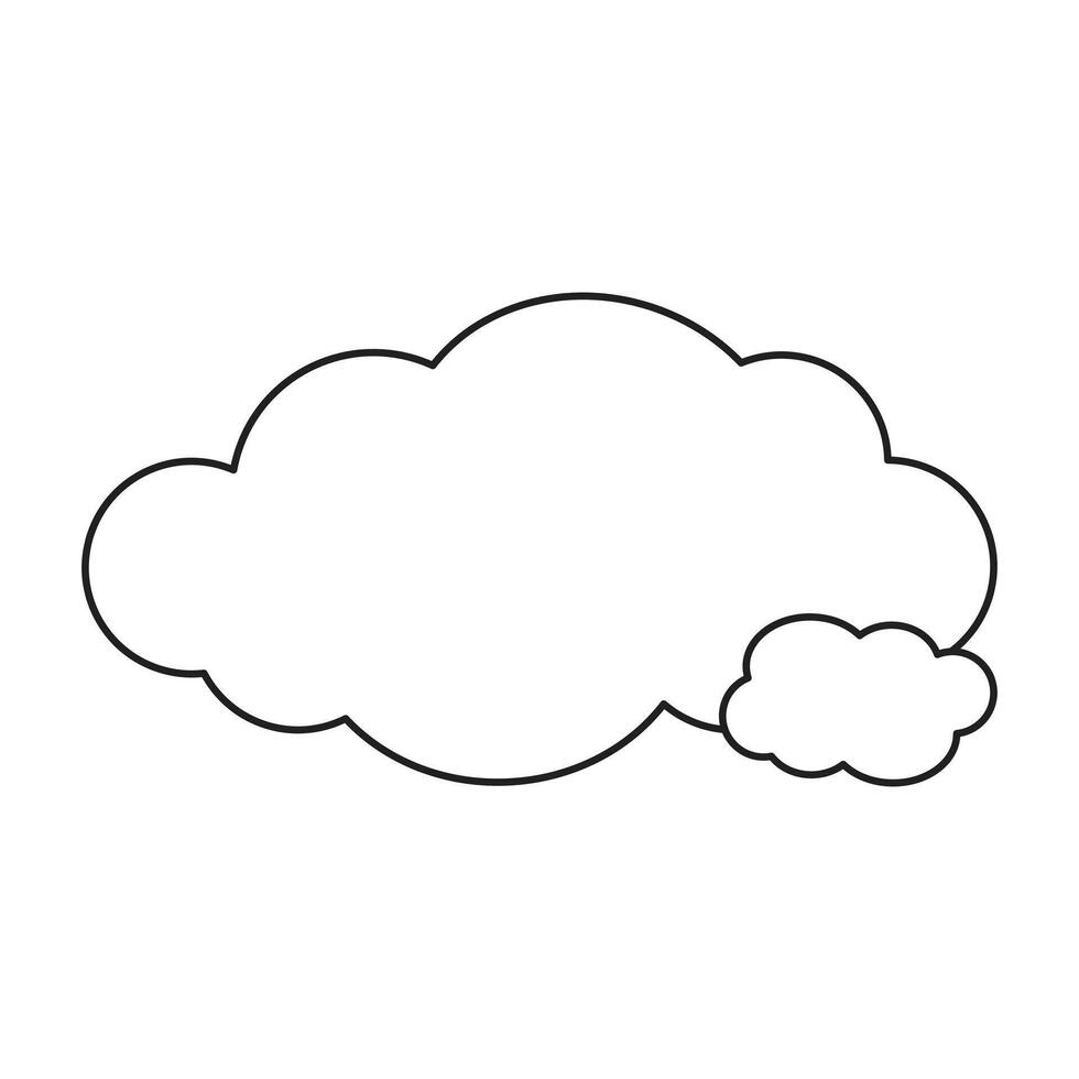 cloud icon on white background vector