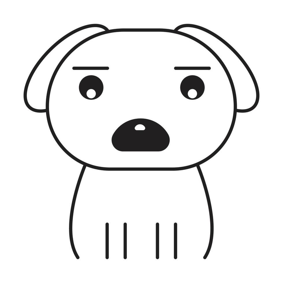dog icon on white background vector