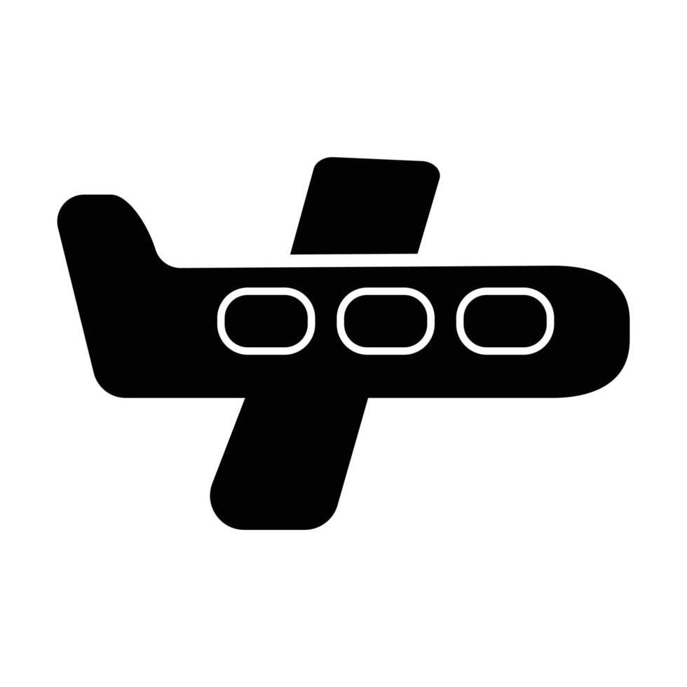 airplane icon on white background vector