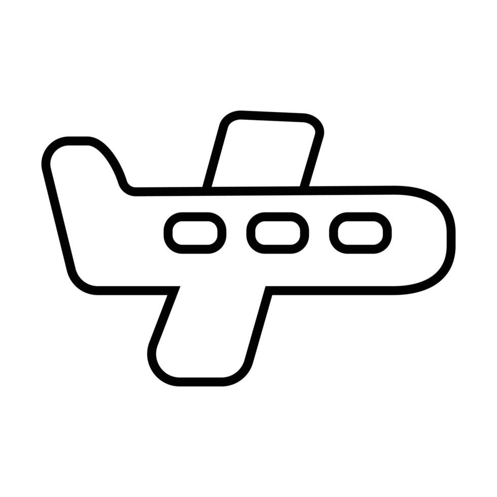 airplane icon on white background vector
