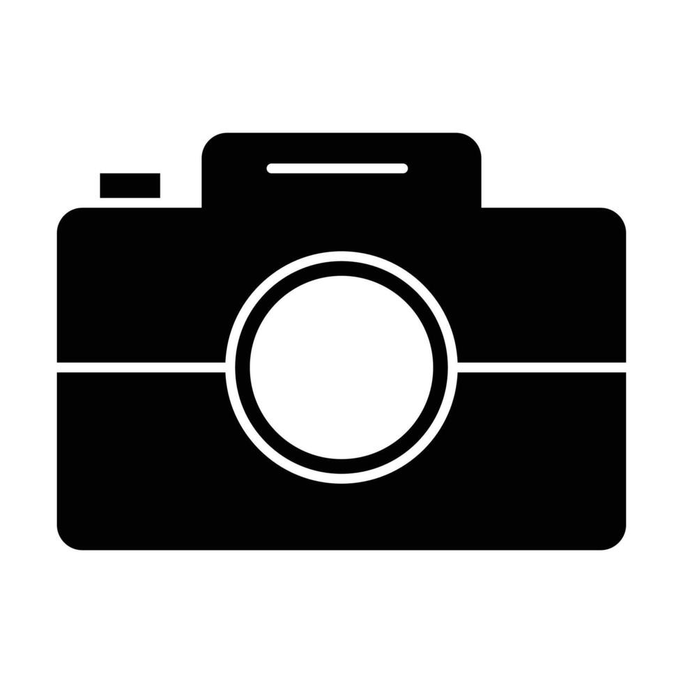 Camera icon on white background vector