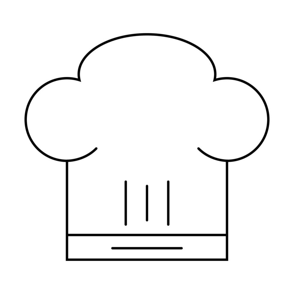 chef hat icon on white background vector