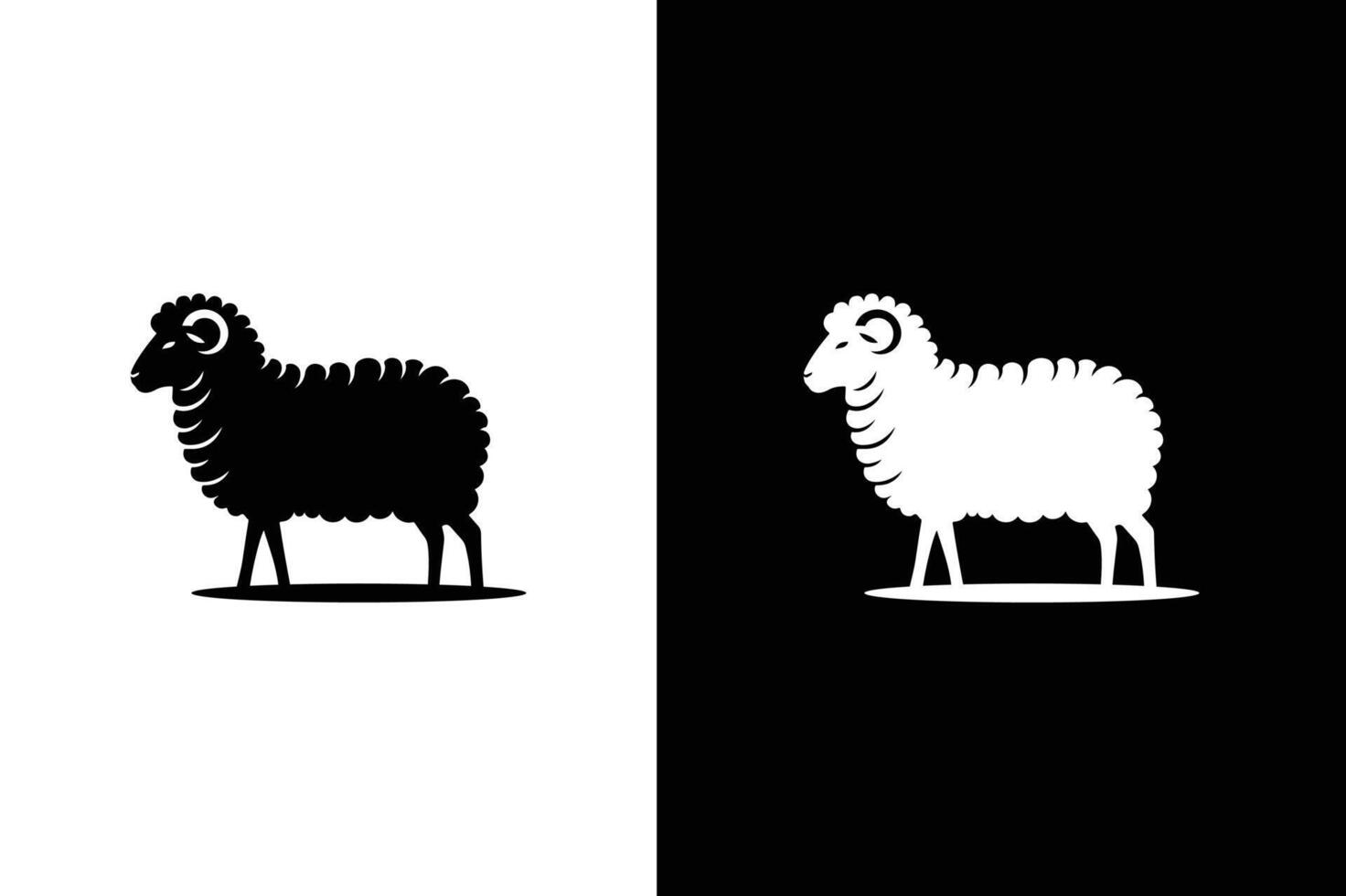 Sheep icon illustration. Abstract and minimal icon of sheep . vector