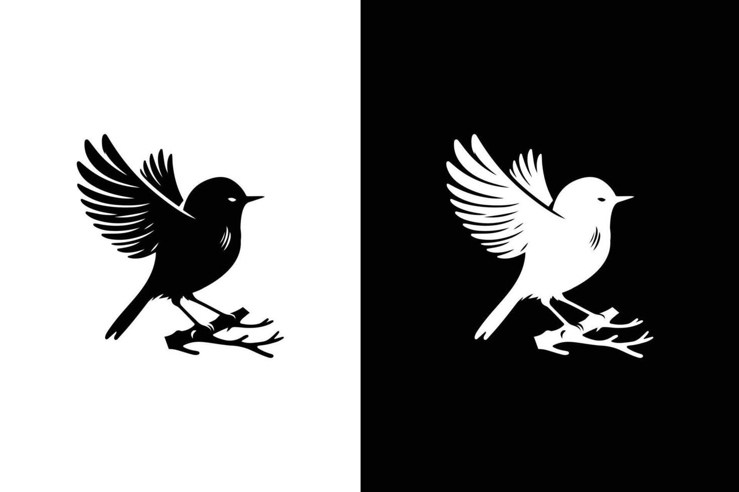 Bird icon silhouette. elements for design. Bird icon, silhouette, logo on white black background. vector