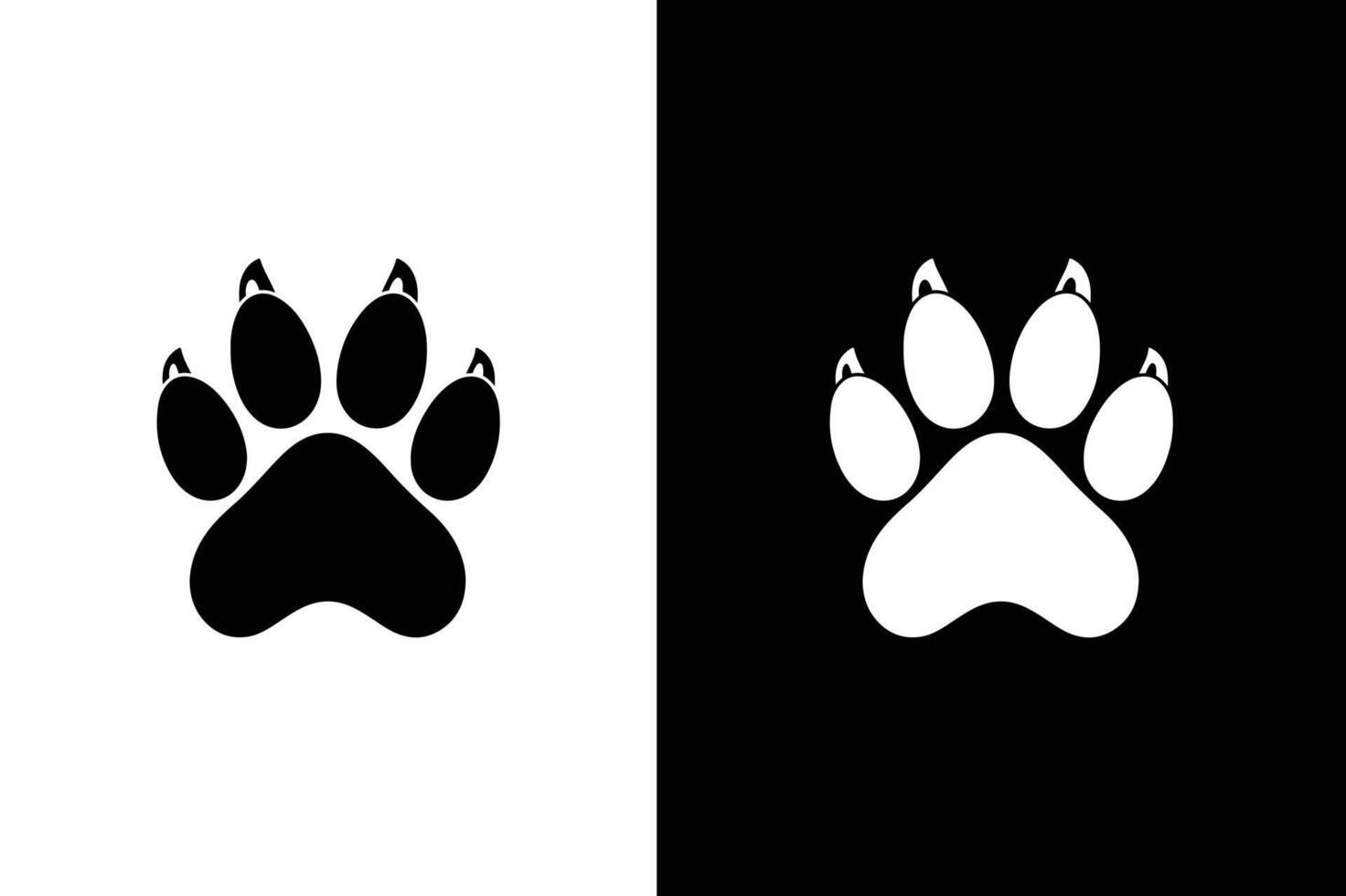 Dog or cat paw print flat icon for animal apps. Paw icon illustration. paw print sign and symbol. vector