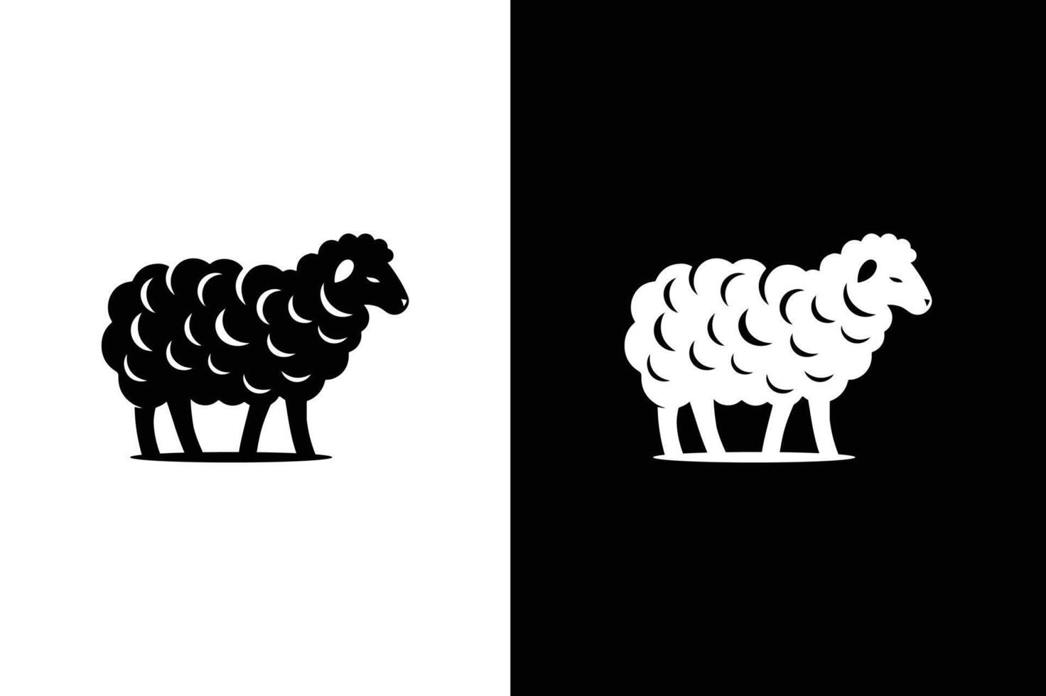 Sheep icon illustration. Abstract and minimal icon of sheep design. vector