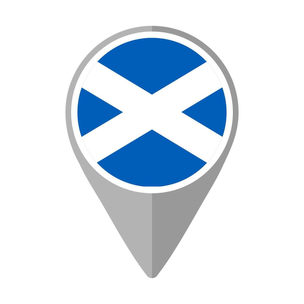 Scotland Flag on Location Pin vector