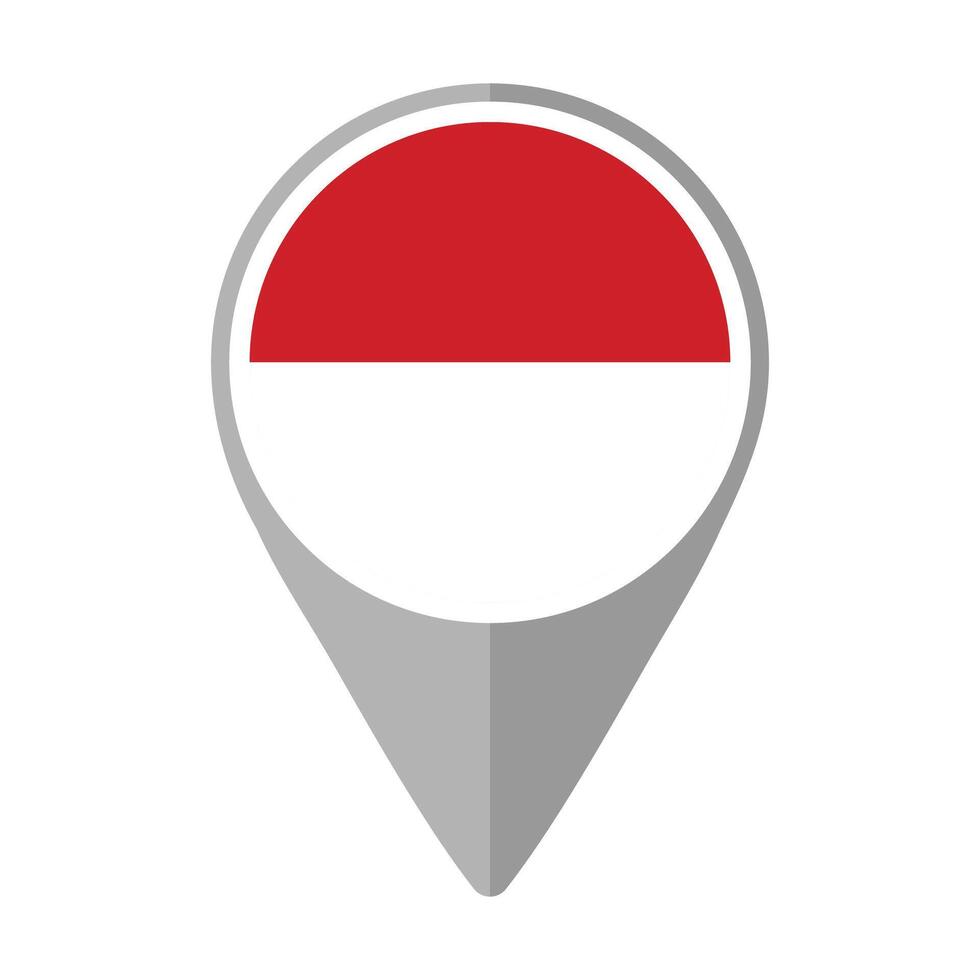 Monaco Flag on Location Pin vector