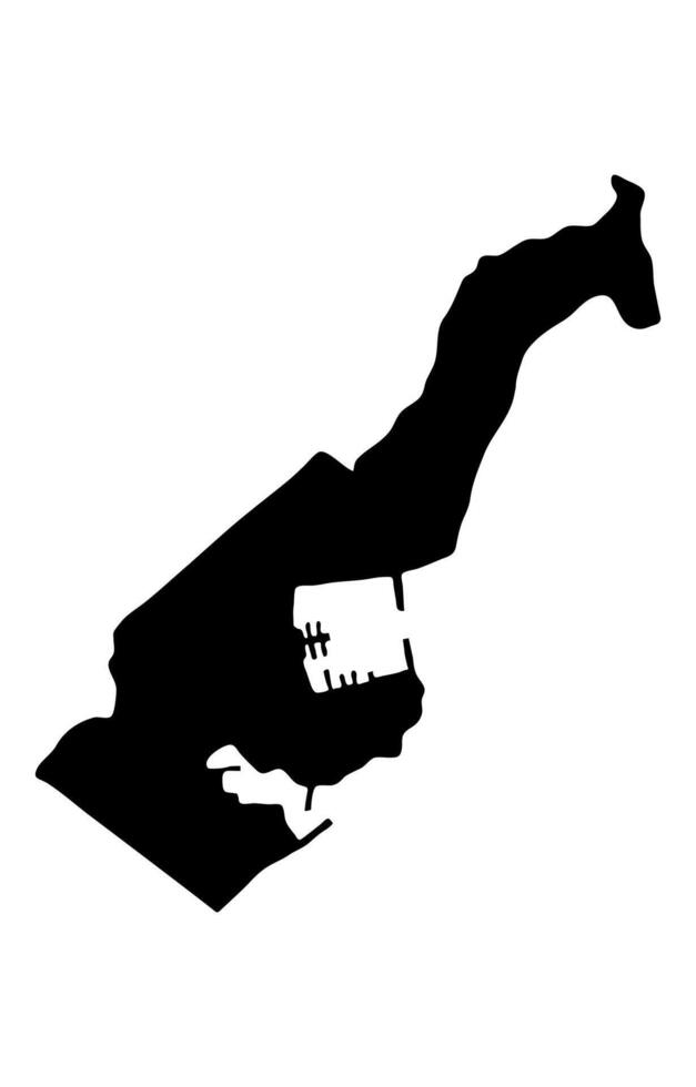 Black Silhouette of a Monaco Country land Map vector
