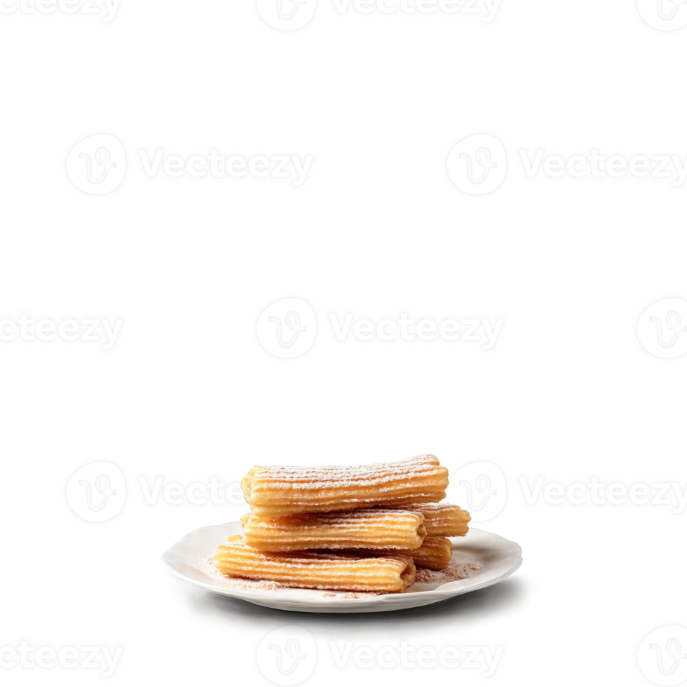 Churros with cinnamon sugar coating suspended and steaming Food and culinary concept png