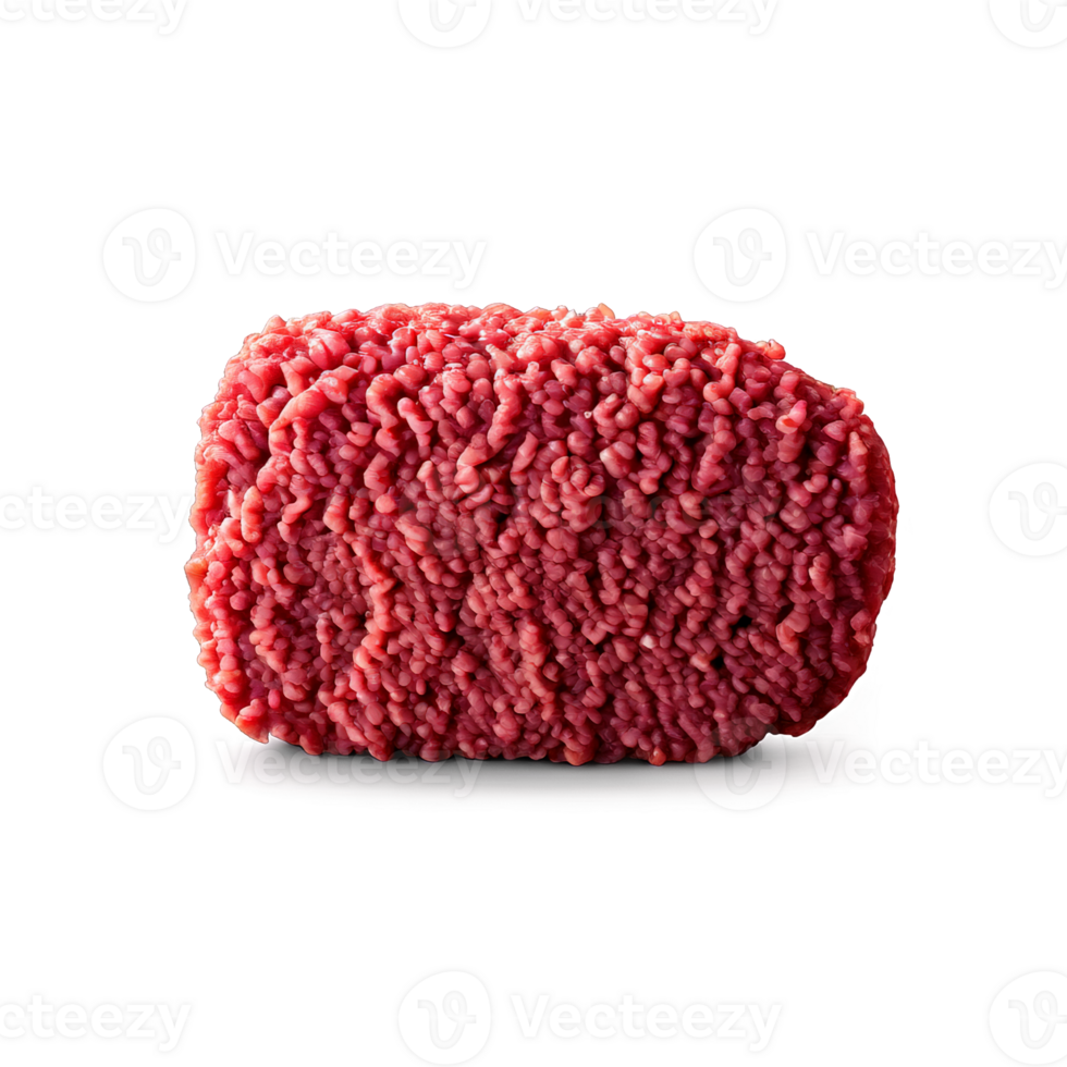 Raw ground lamb deep red hue coarse texture Food and culinary concept image png