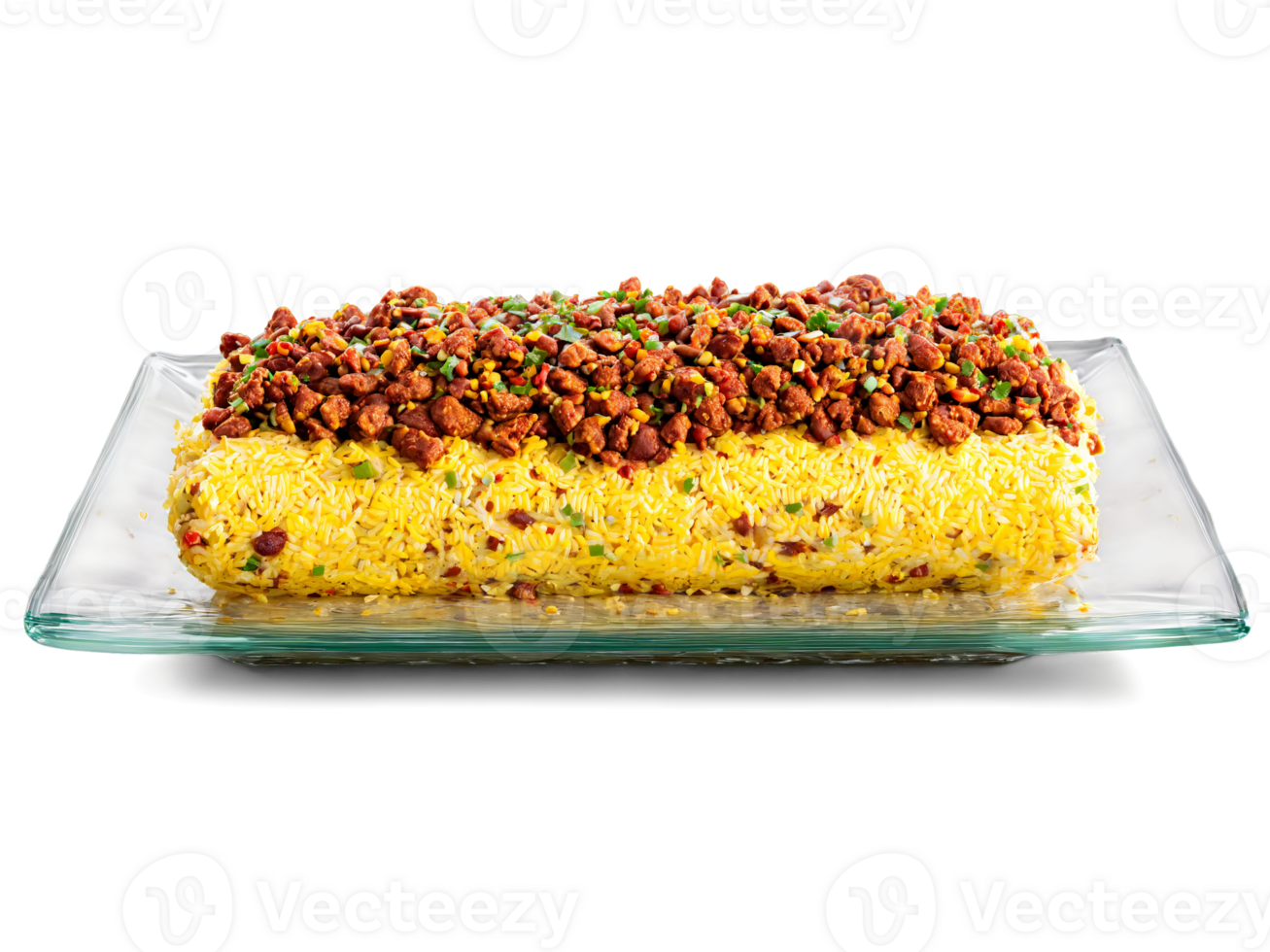 Spicy Chorizo Burrito with Mexican chorizo potatoes and refried beans served on a transparent glass png