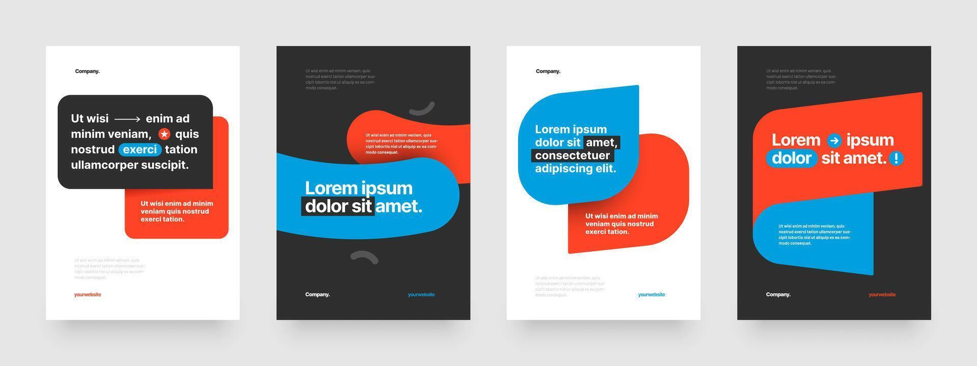 Simple layout template for events, companies or any business related. With a frame for your message. Design for flyer, poster, cover, brochure, banner or any layout. vector