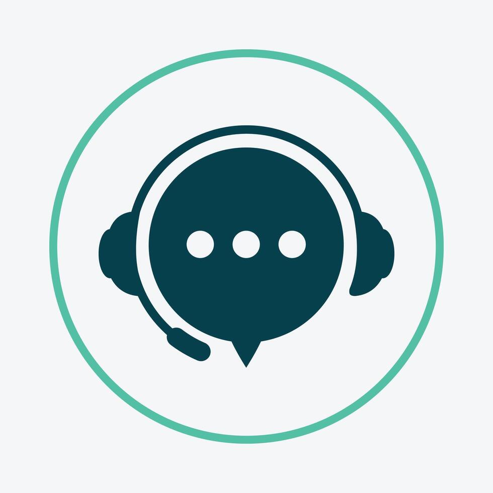 Call center friendly trendy icon attractive abstract illustration artwork design vector