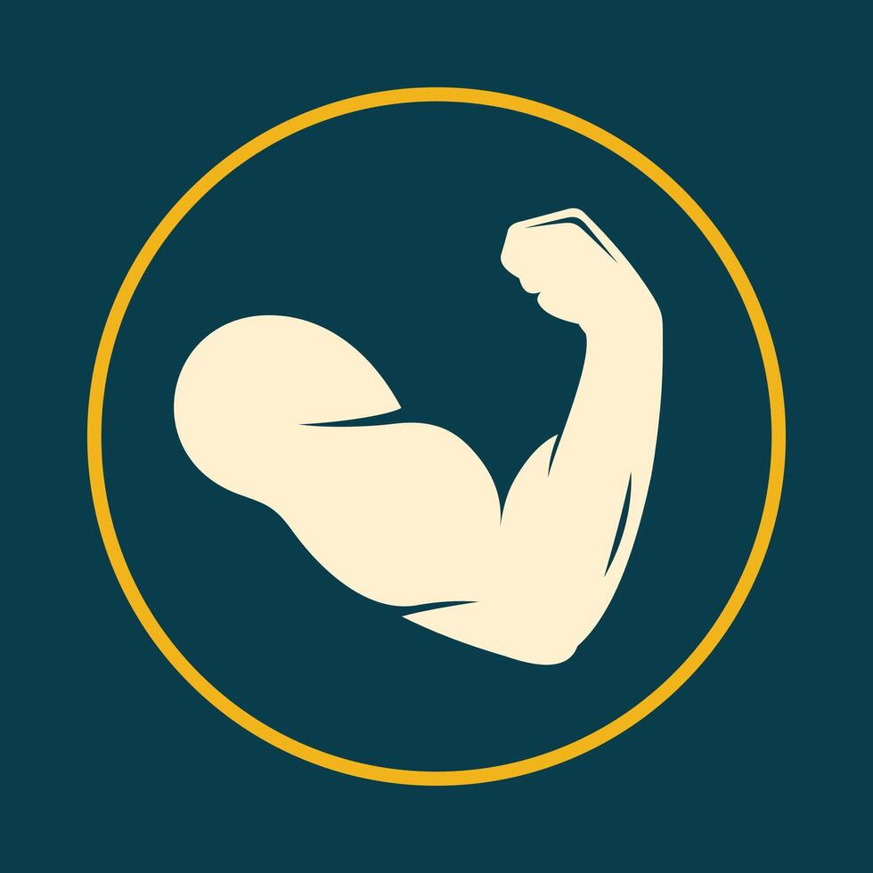 Gym arm beneficial trendy icon attractive abstract illustration artwork design vector
