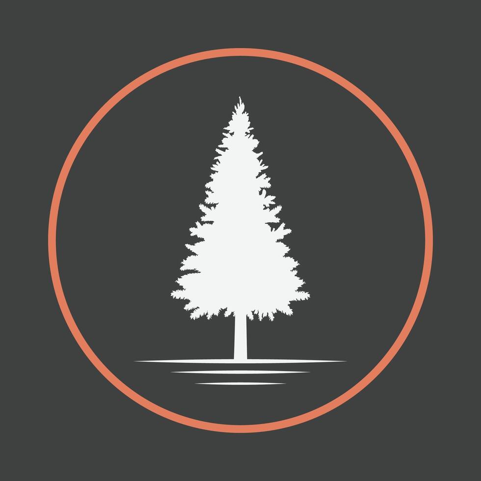 Pine tree favorable trendy icon attractive abstract illustration artwork design vector