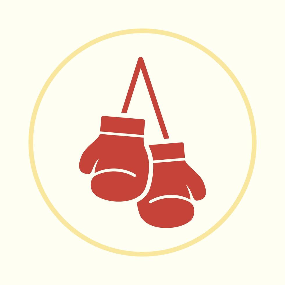 Boxing glove helpful trendy icon attractive abstract illustration artwork colorful design vector