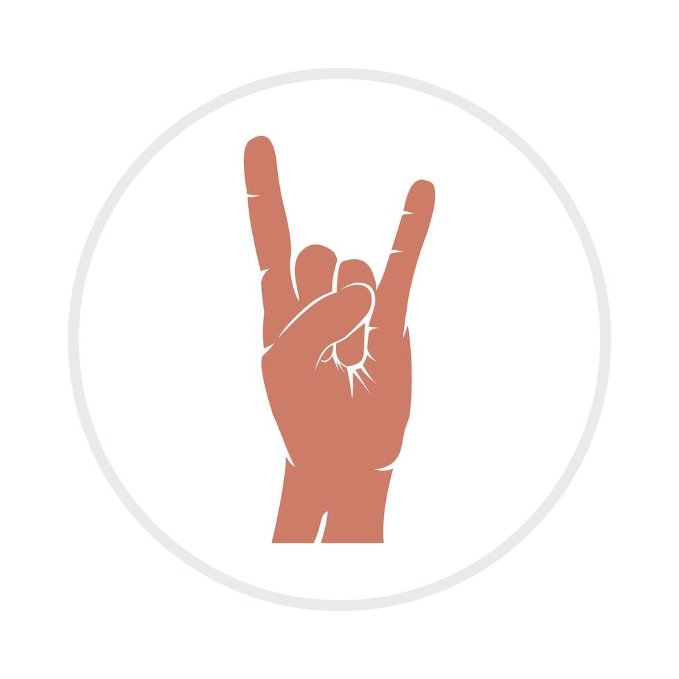 Rock hand applicable trendy icon attractive abstract illustration artwork colorful design vector
