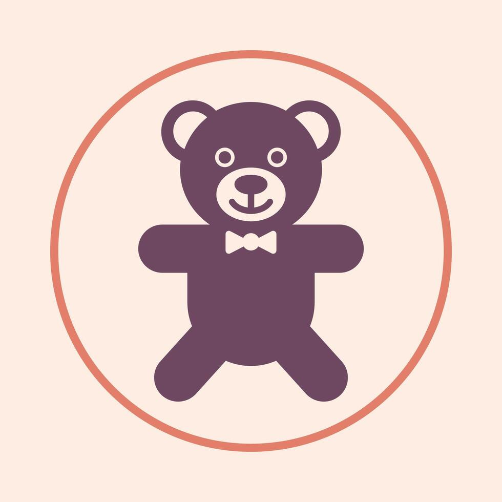 Teddy bear applicable trendy icon gorgeous abstract illustration artwork colorful design vector