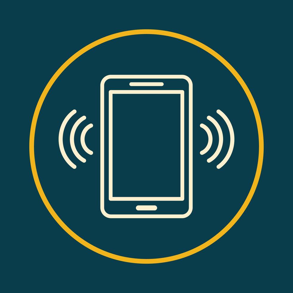 Phone vibration beneficial trendy icon attractive abstract illustration artwork design vector