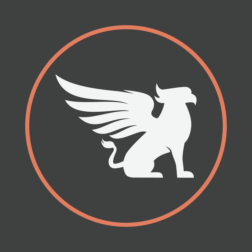 Black griffin favorable trendy icon attractive abstract illustration artwork design vector