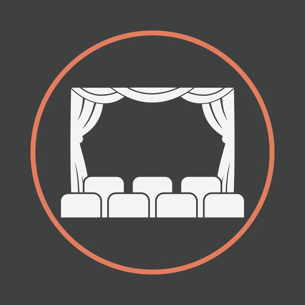 Theater stage favorable trendy icon attractive abstract illustration artwork design vector