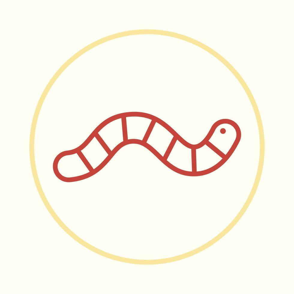 Worm helpful trendy icon attractive abstract illustration artwork colorful design vector