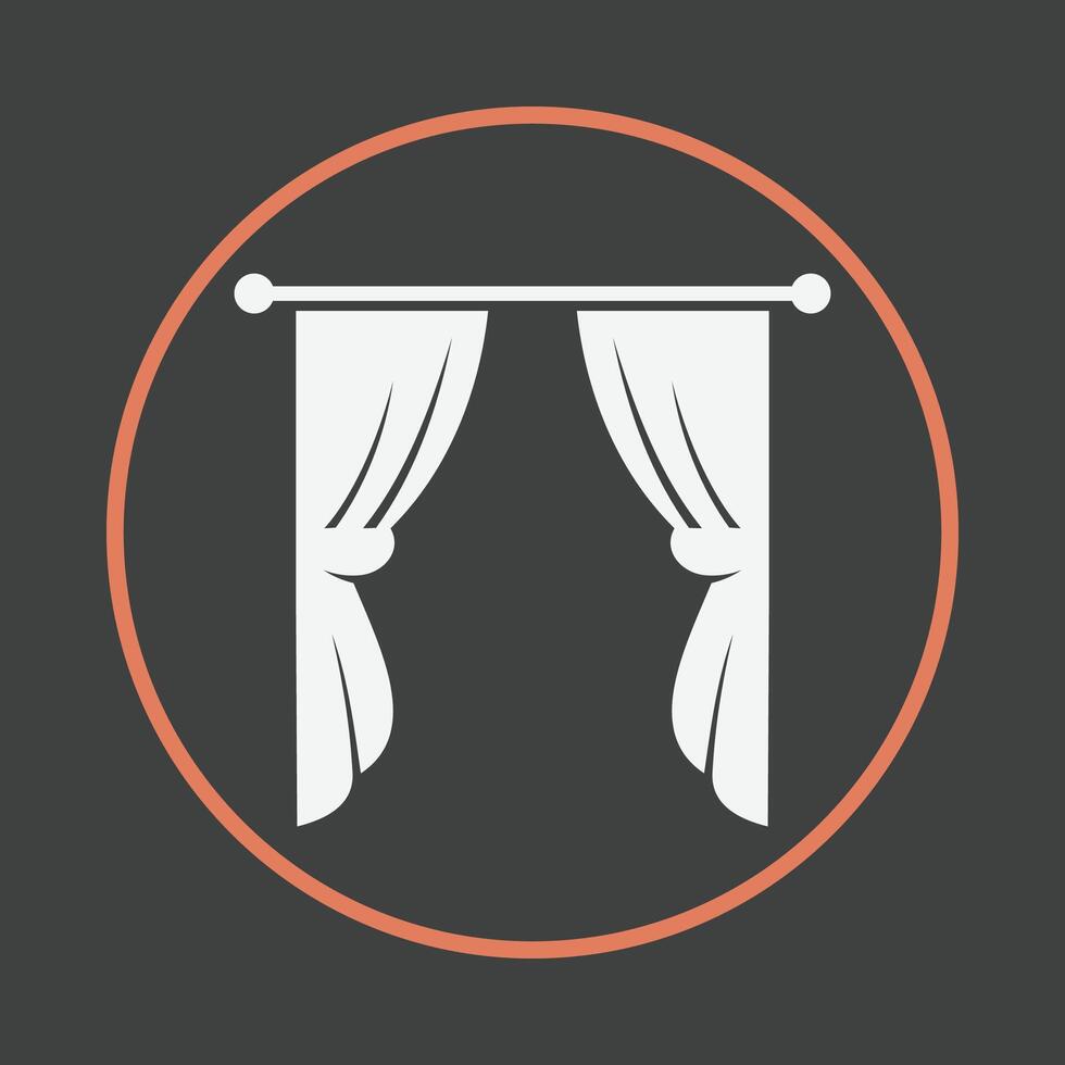 Curtain favorable trendy icon attractive abstract illustration artwork design vector