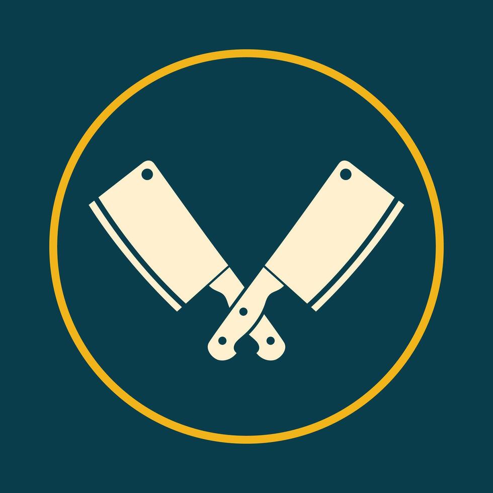 Meat knife beneficial trendy icon attractive abstract illustration artwork design vector