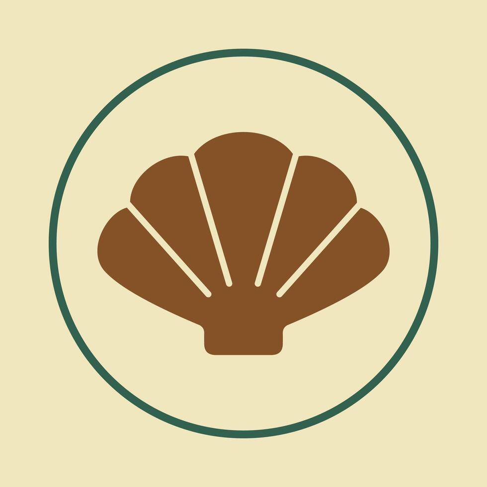Sea shell applicable trendy icon beautiful abstract illustration artwork colorful design vector