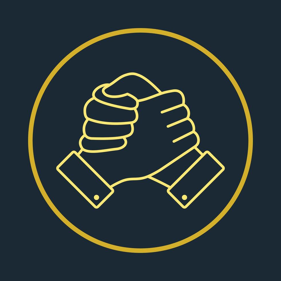 Handshake artwork trendy beautiful illustration lovely abstract icon design vector