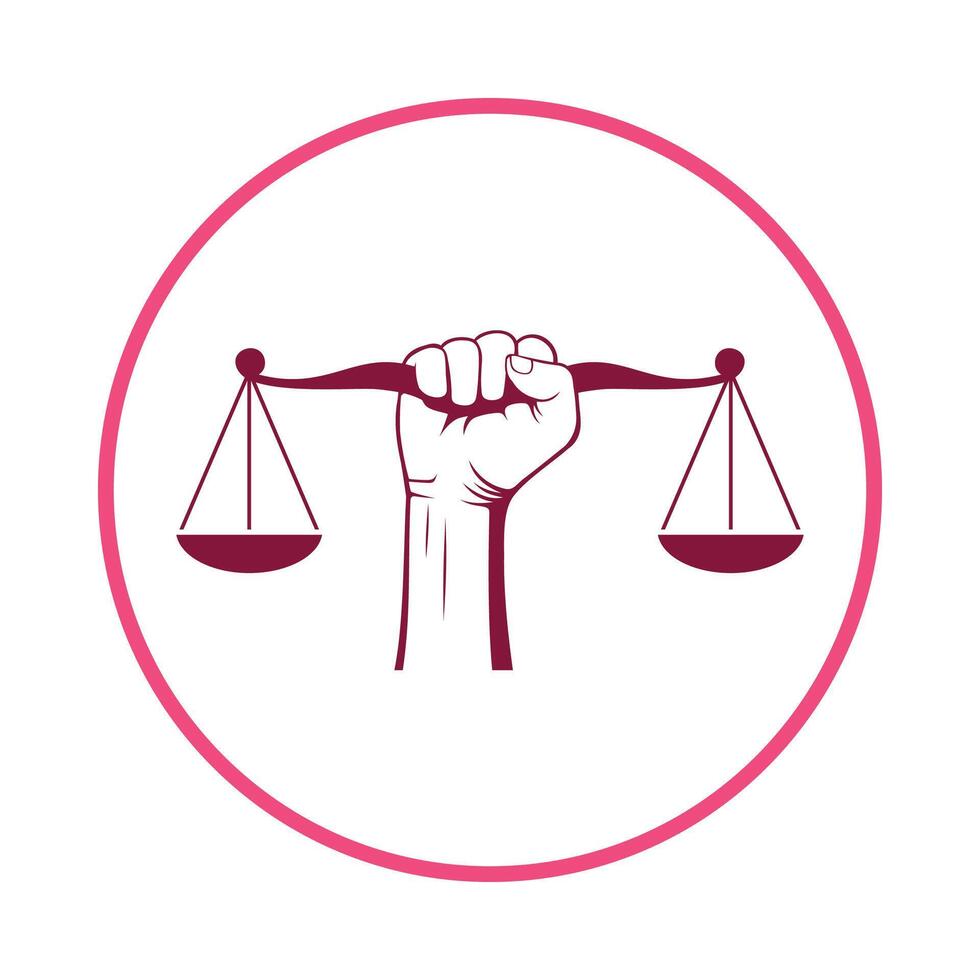 Justice scale artwork trendy beautiful illustration colorful abstract icon design vector