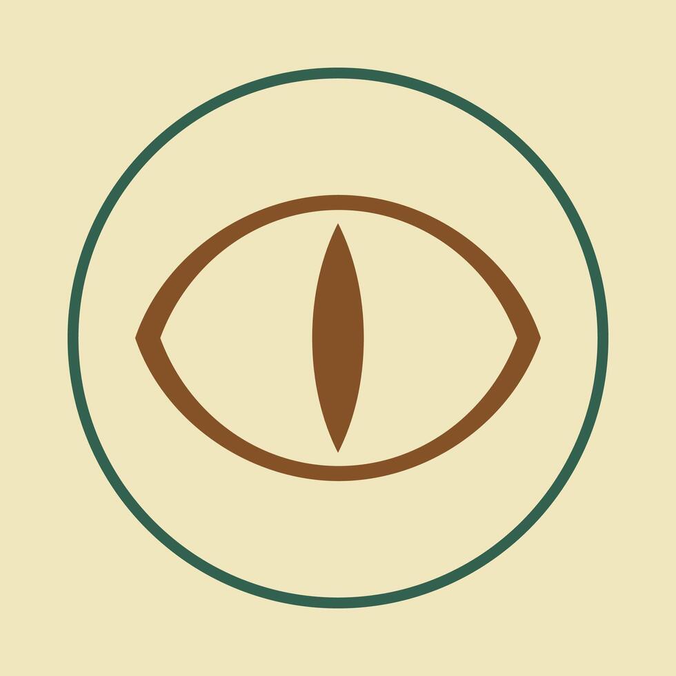 Reptile eye applicable trendy icon beautiful abstract illustration artwork colorful design vector