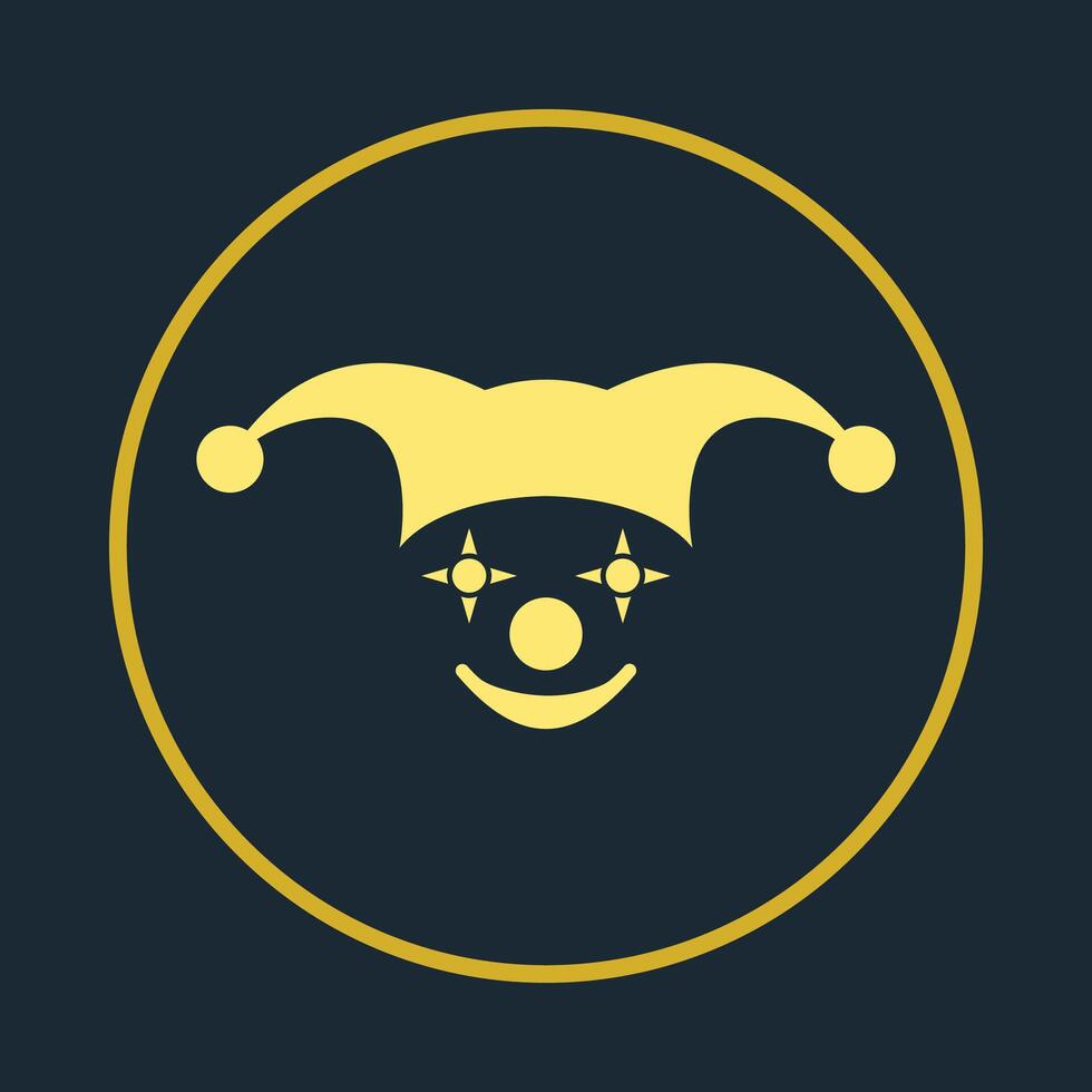 Clown artwork trendy beautiful illustration lovely abstract icon design vector