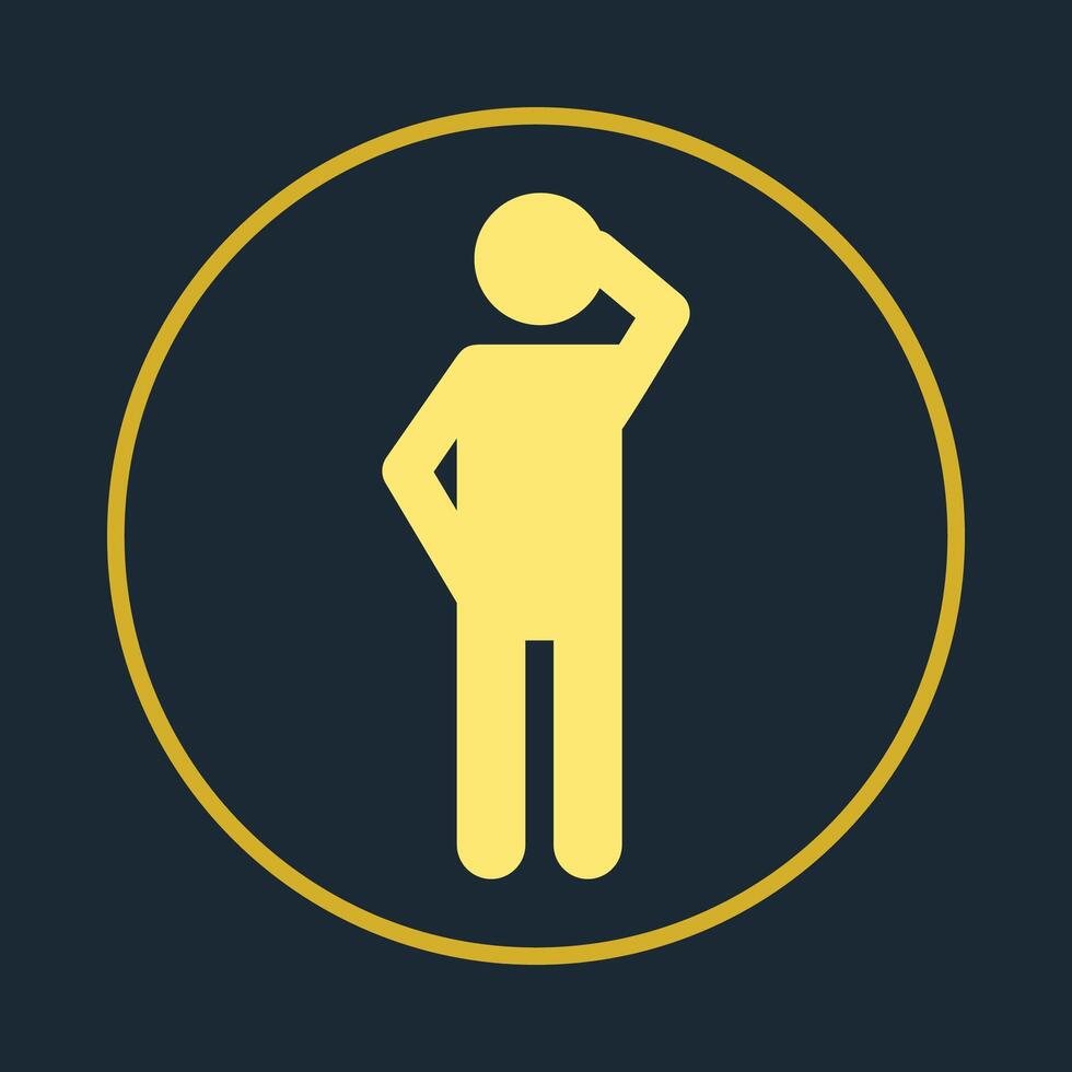 Confuse human artwork trendy beautiful illustration lovely abstract icon design vector