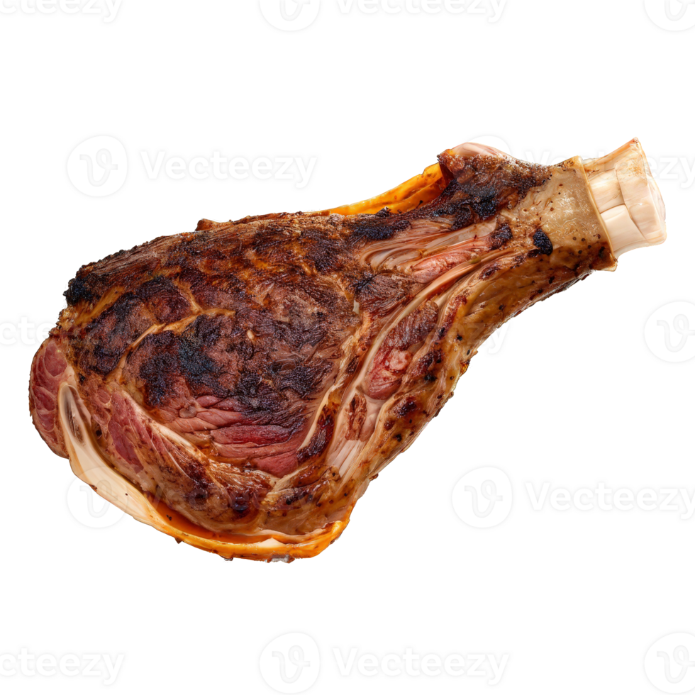 agnello gamba osso nel arrostito per medio raro catturato nel caldo invitante leggero png