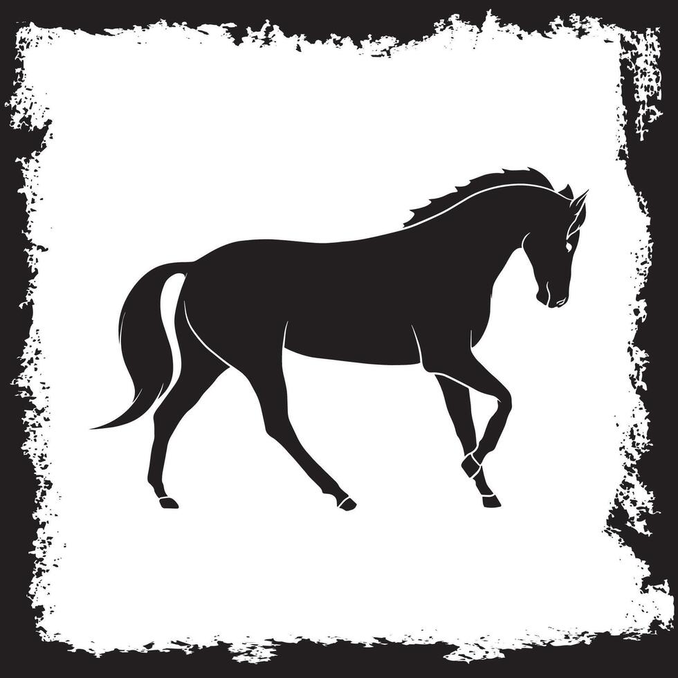 Horse Silhouette illustration, Horse Silhouette, Horses Silhouette art on white background vector