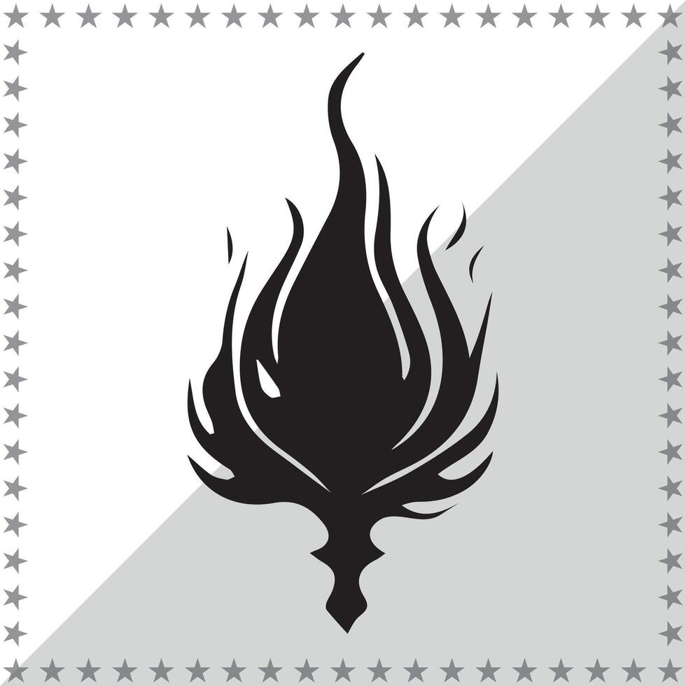 Fire Silhouette illustration, Fire Silhouette, Fire Silhouette art on white background vector