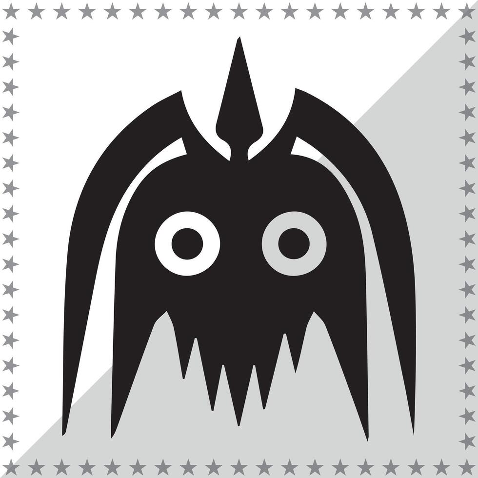 Monster Silhouette illustration, Monster Silhouette, Monster Silhouette art on white background vector