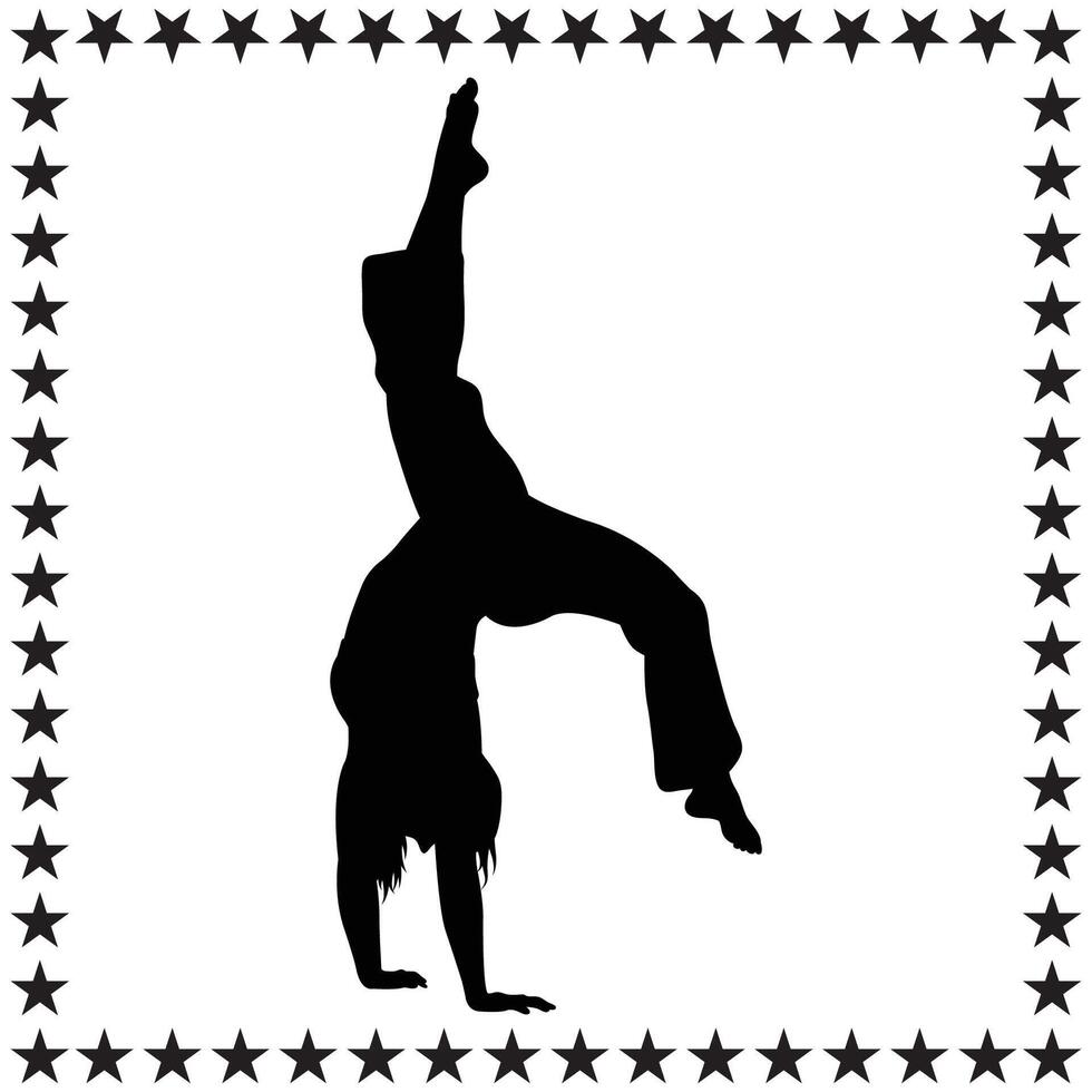 Karate Silhouette illustration, Karate Silhouette, Karate Silhouette art on white background vector