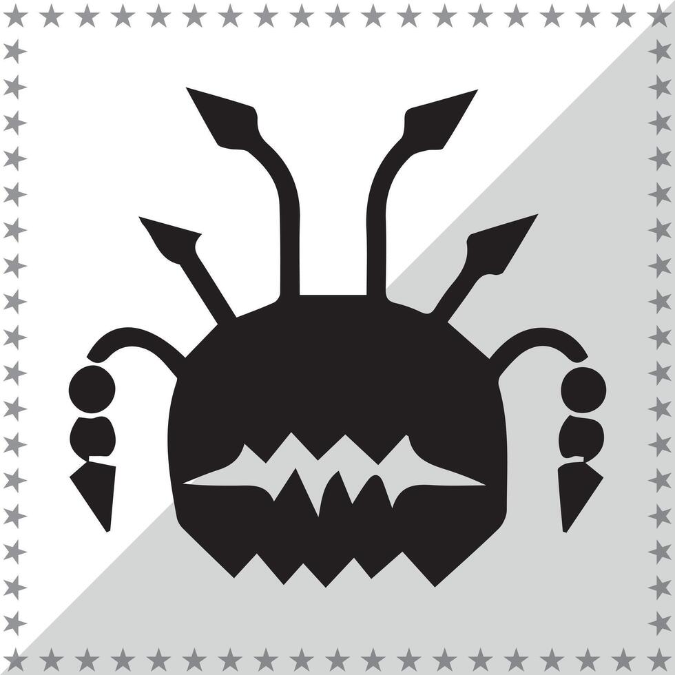 Monster Silhouette illustration, Monster Silhouette, Monster Silhouette art on white background vector