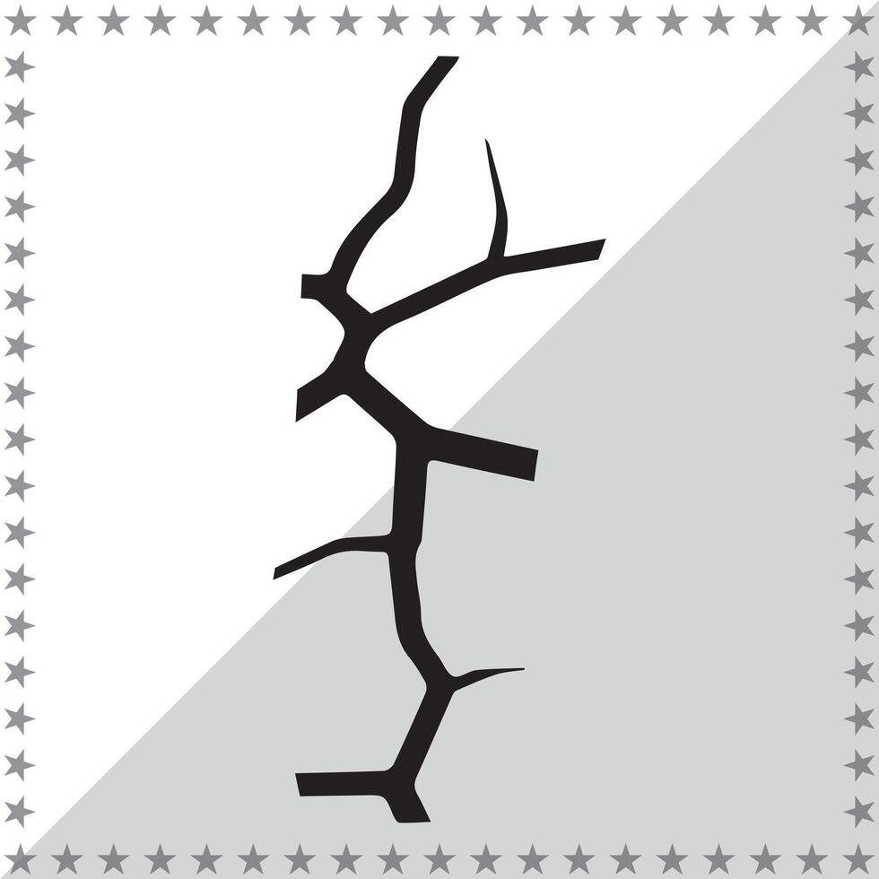 Cracked Silhouette illustration, Cracked Silhouette, Cracked Silhouette art on white background vector