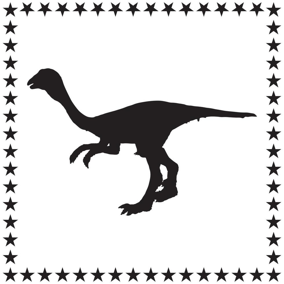 Dinosaur Silhouette illustration, Dinosaur Silhouette, Dinosaur Silhouette art on white background vector