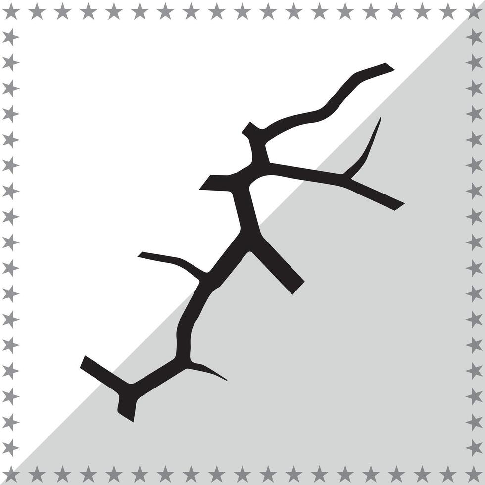 Cracked Silhouette illustration, Cracked Silhouette, Cracked Silhouette art on white background vector