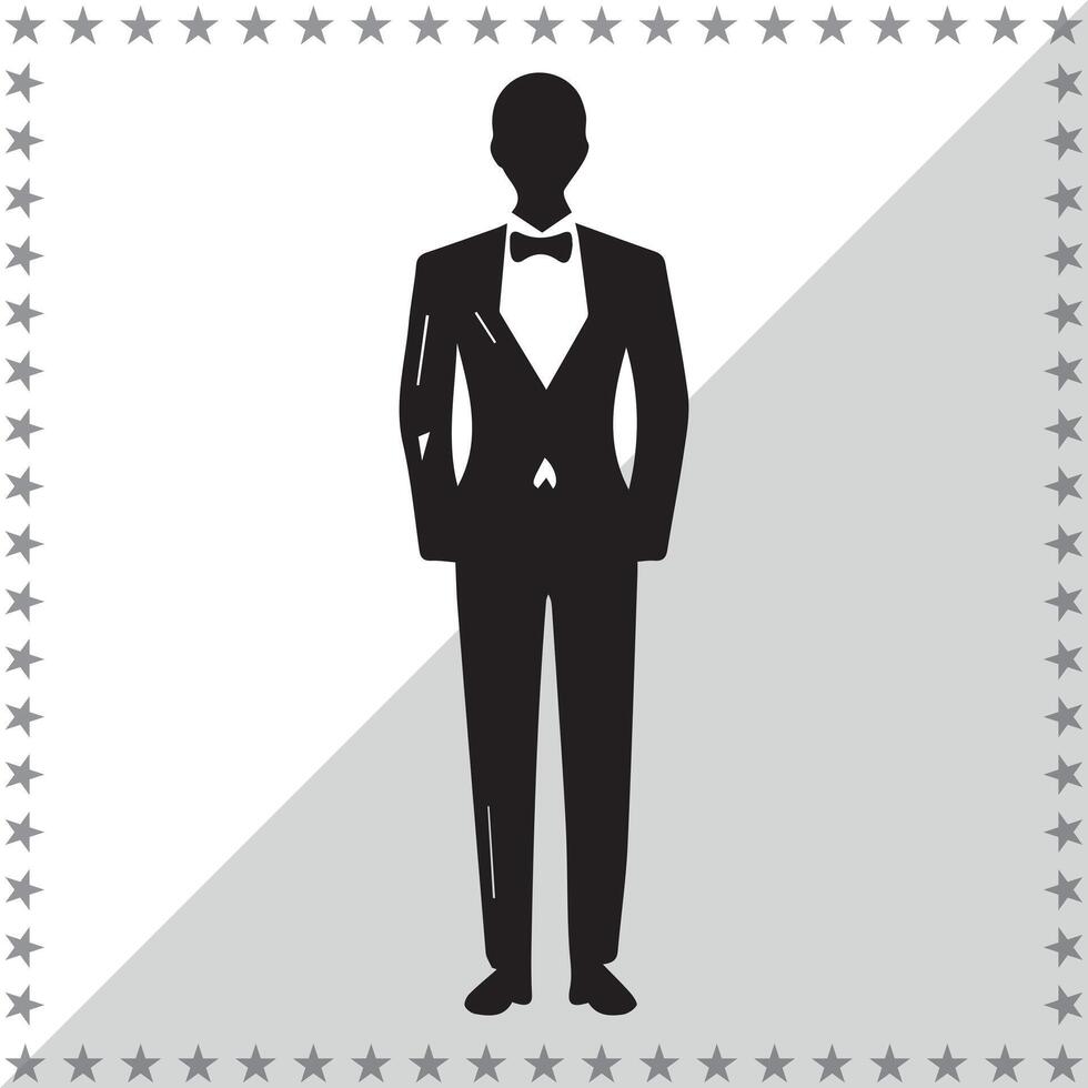 Dress Silhouette illustration, Dress Silhouette, Dress Silhouette art on white background vector