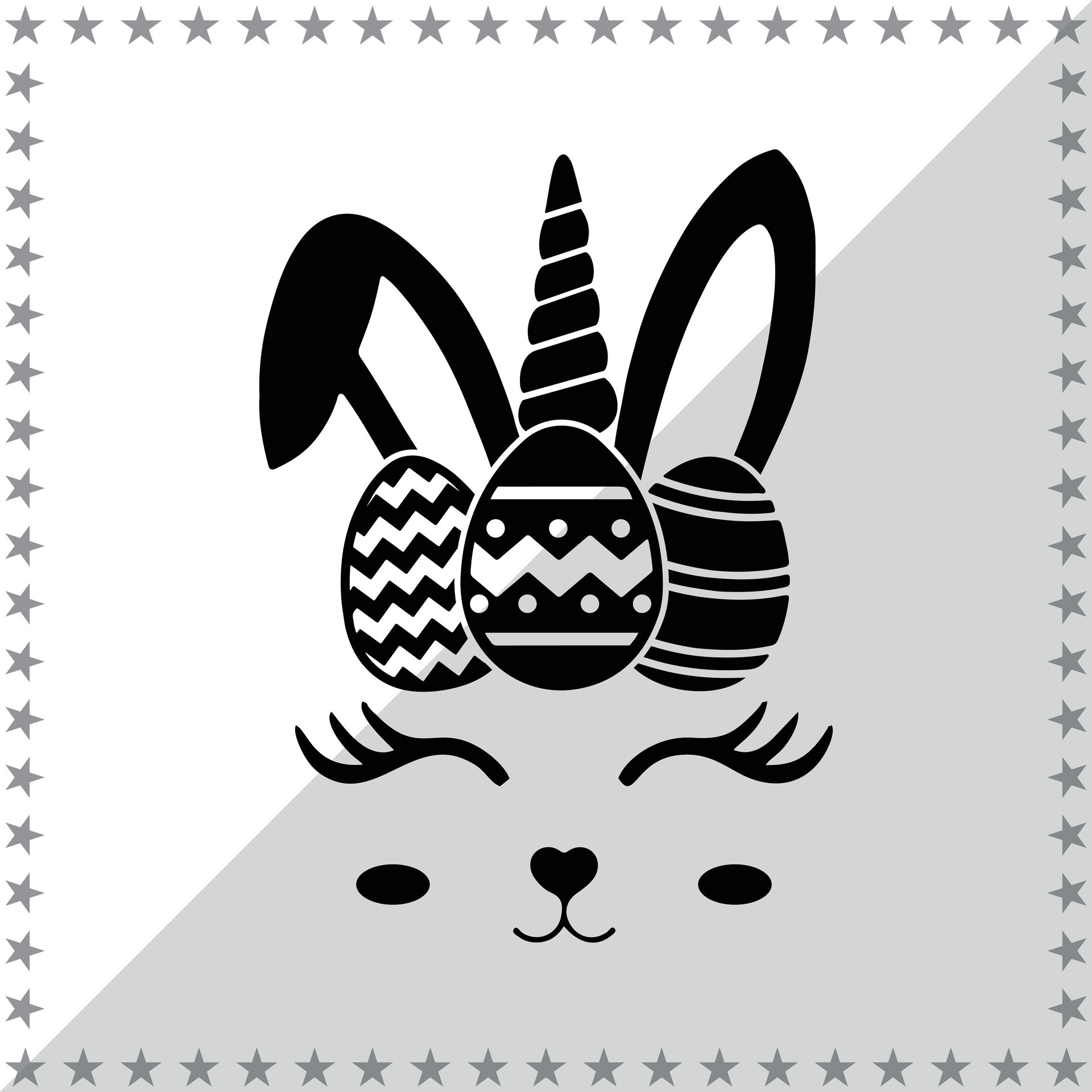 Easter Bunny Silhouette illustration, Easter Bunny Silhouette, Easter