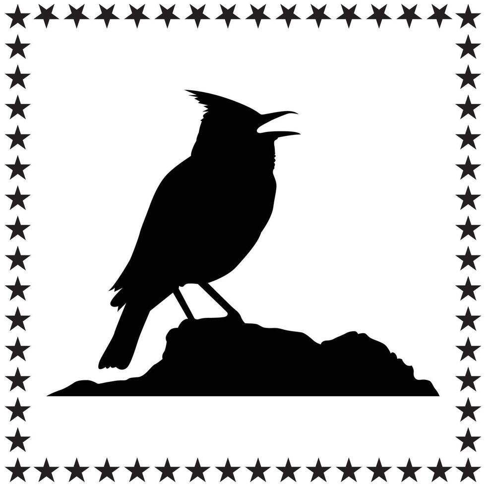 Bird Silhouette illustration, Bird Silhouette, Bird Silhouette art on white background vector