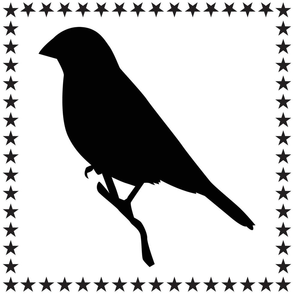 Bird Silhouette illustration, Bird Silhouette, Bird Silhouette art on white background vector