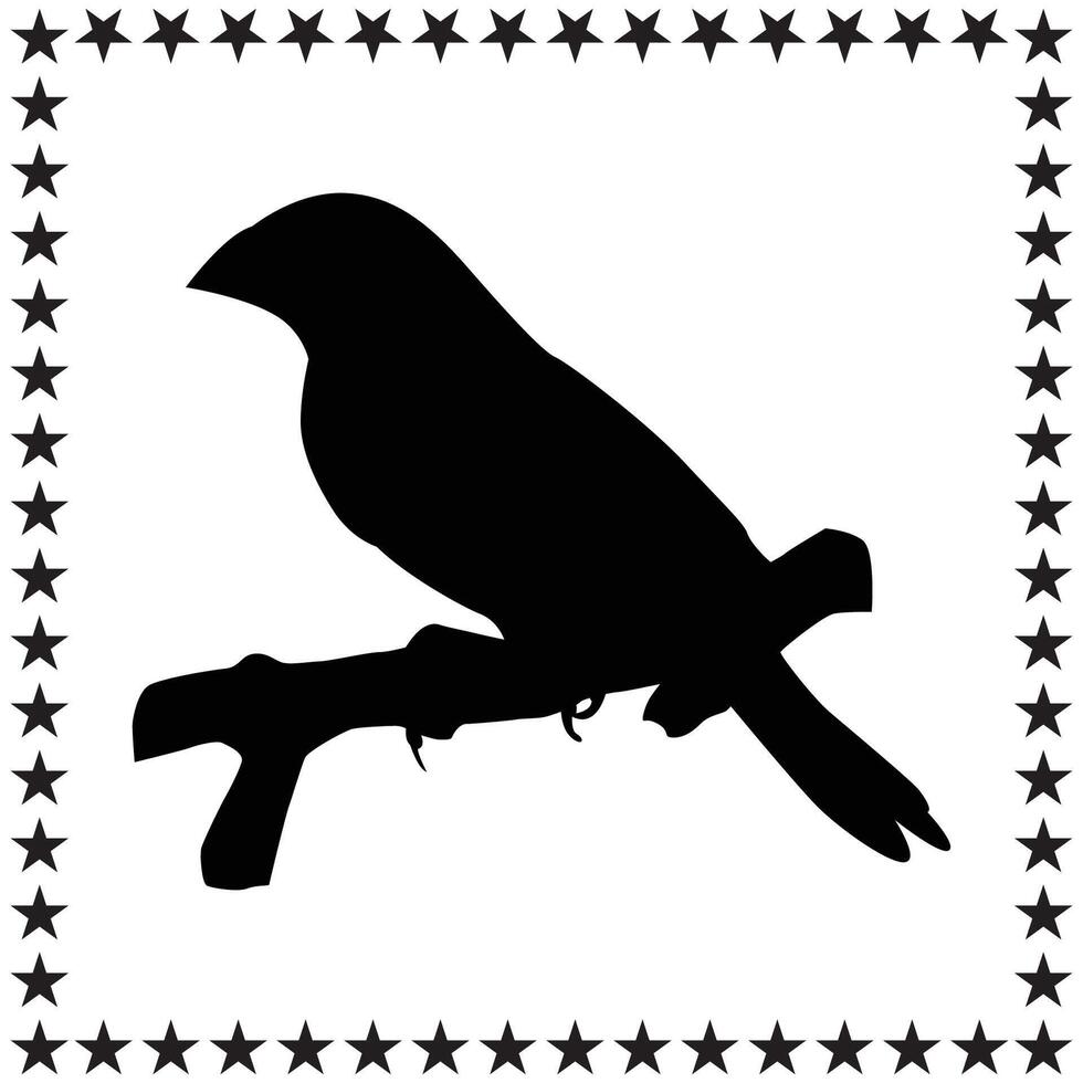 Bird Silhouette illustration, Bird Silhouette, Bird Silhouette art on white background vector